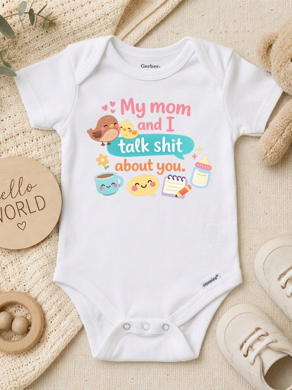 Funny Mom Quote Natural Baby Gift ONESIE®